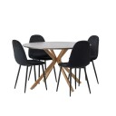 Venture Home Spisegruppe Venture Home Piazza Ø120 cm med 4st Polar Spisestoler GR22953