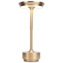 Trådløs Bordlampe i Metall   Oppladbar LED Industriell Design Gull
