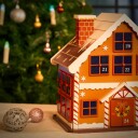 Adventskalender Hytte med 24 gjenbrukbare skuffer