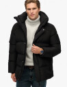 Superdry Hooded 5 Baffle Sports Puffer   Black   XXXL