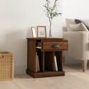 vidaXL Nattbord brun eik 43x36x50 cm