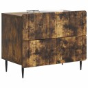  Nattbordskap Røkt Eik 62 x 34,5 x 49,5 cm Konstruert tre