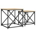  Stablebare salongbord 2 stk sonoma eik konstruert tre 8721012339958