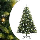  Kunstig Hengt Julegran med 150 LED lys grønn 150 cm PVC og PE