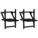  Vegghyller med stenger 2 stk svart 20x25x30 cm 8721012045620