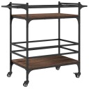  Kjøkkentralle brun eik 82x40x78,5 cm konstruert tre 842365