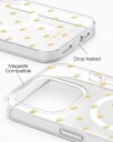 Ideal Of Sweden Clear MagSafe Case Golden Hearts (IDCLCMS-I2367P-506)