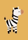 Cute Zebra Illustration Plakat Plakat / 30x40cm