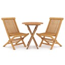 vidaXL Hagespisestuesett 3 deler heltre teak