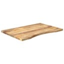  Skrivebordsplate med kurve 90x60x2,5 cm heltre grovt mangotre
