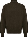 Filippa K Wool Half Zip Sweater   MOSS GREEN   XXL