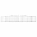 vidaXL Gabionkurver buede 3 stk 400x30x60/80 cm galvanisert jern