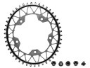 Absolute Black Oval Drev Til Gravel,ø110 5 Hulls Grå