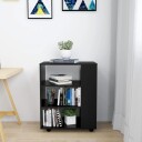 vidaXL Rulleskap svart 60x35x75 cm sponplate