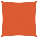 vidaXL Solseil 160 g/m² oransje 2x2 m HDPE