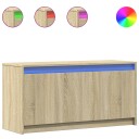  TV-benk med LED sonoma eik 100x34x50 cm konstruert tre 852210