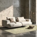 Flatvevd teppe   Linaar krem Størrelse: 190 x 280 cm