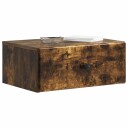  Vegghengt Nattbord med skuff 2 pcs Røkt Eik 49 x 34,5 x 20 cm