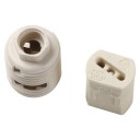 Stikkontakt for G9 inkl. hus Ø20,8mm utv.Ø10mm utv.