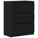  Skjenk svart eik 60x35x76 cm konstruert tre
