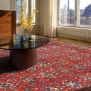 Flatvevd teppe   Omarien rød Størrelse: 230 x 340 cm