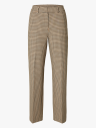 Selected Femme Rita Mid Waist Wide Pant Check Brun 40/32