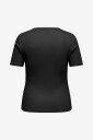 Only Carmakoma   Topp Carval S/S O Neck Top Jrs   Svart