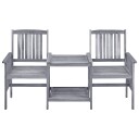 vidaXL Hagestoler med tebord 159x61x92 cm heltre akasie