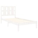 vidaXL Sengeramme hvit heltre furu 100x200 cm
