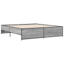  Sengeramme grå sonoma 180x200 cm konstruert tre og metall 8721102610653