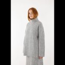 Vanya Sweater Grey Melange XS Rib knit t-neck