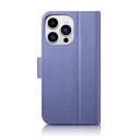 Icarer Icarer Lommebokveske 2-I-1 Iphone 14 Pro-Deksel Skinnflipdeksel Anti-Rfid Lys Lilla (Wmi14220726-Lp)