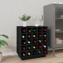 vidaXL Vinhylle svart 55,5x34x61 cm heltre furu