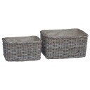  Vedkurv 2 pcs Grå Lacak Rattan