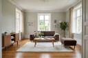 Scandi dyp 3 seters sofa i stoff  