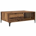  Kaffebord med hylle Gammelt tre 90 x 60 x 35 cm Konstruert tre