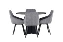 Venture Home Bootcut Spisegruppe 110 cm Rund med 4 Rosie Stoler Sort