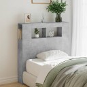  Sengegavl med LED betonggrå 100x18,5x103,5 cm konstruert tre 8721012259171