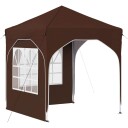 vidaXL Pop up Festtelt 192 x 192 x 245 cm Brun