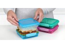 Sistema Matboks Sandwich 3 Pack Blå, Rosa, Grønn - 3 Stk - 450 ml