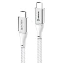 ALOGIC USB-C ladekabel 5A 0,3m sølv - Skjermet, Type C, 2.0