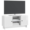  TV skap 102 x 34,5 x 50 cm Høgglans hvit Konstruert tre