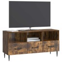  TV skap med skuff Røkt Eik 102 x 34,5 x 50 cm Konstruert tre