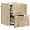  Vegghengt Nattbord Sonoma eik 34,5 x 33 x 40 cm Konstruert tre