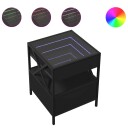  Salongbord med Infinity LED svart 40x40x51 cm 847717
