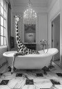 Giraffe Glam Soak Plakat Plakat / 30x40cm