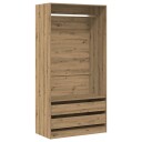  Garderobe artisan eik 100x50x200 cm konstruert tre 8721158628107