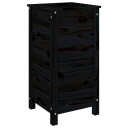 Hageplantekasse svart 40x40x78 cm heltre furu