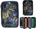 Dino World Trippelpennal med LED-lys