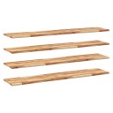  Flytende hyller 4 stk 140x30x2 cm oljebehandlet heltre akasie
